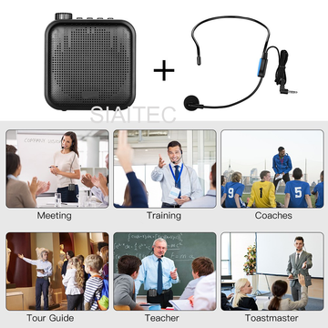 Aporo T15 12W Portable Wired Microphone Speaker, Megaphone mini Voice Amplifier for School, guide, lecture